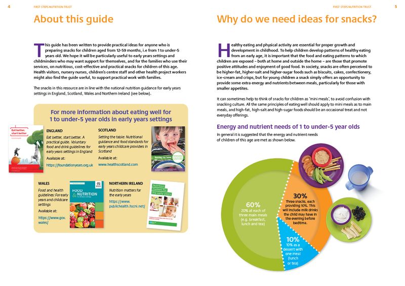 Eating Well: Snacks for 1 to under-5 Year Olds (PDF/Digital Download only)