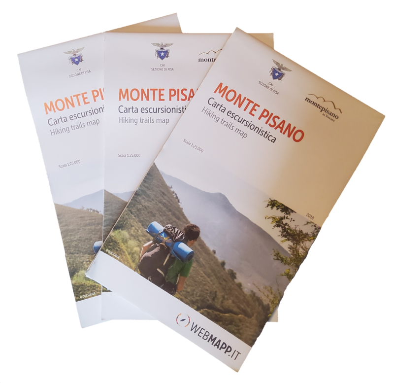 Carta escursionistica del Monte Pisano | Monte Pisano hiking map Carta escursionistica del Monte Pisano | Monte Pisano hiking map