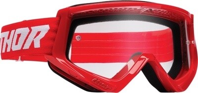 Combat Racer Motorradbrille Quadbrille rot, klares Glas Combat Racer Motorradbrille Quadbrille rot, klares Glas