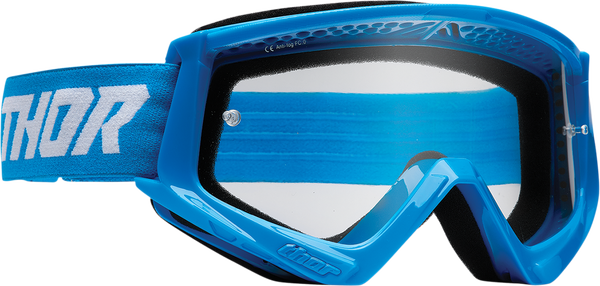 Combat Racer Motorradbrille Quadbrille blau,  klares Glas