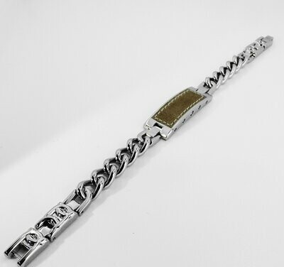 JO-Armband Edelstahl/Leder A1904