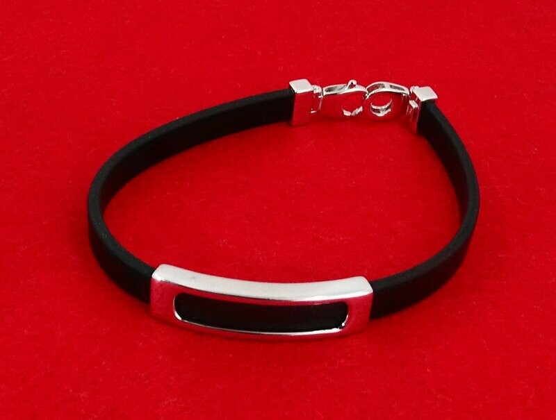 JO-Armband Edelstahl/Silikon A975 JO-Armband Edelstahl/Silikon A975