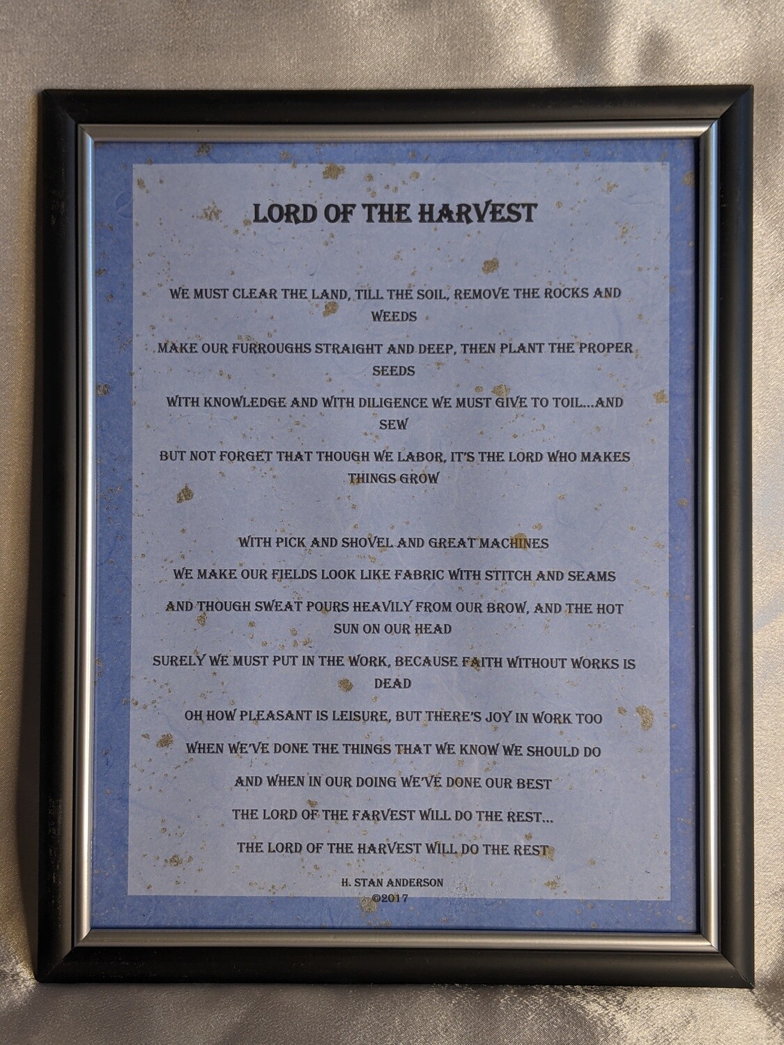 LORD of The Harvest Poem