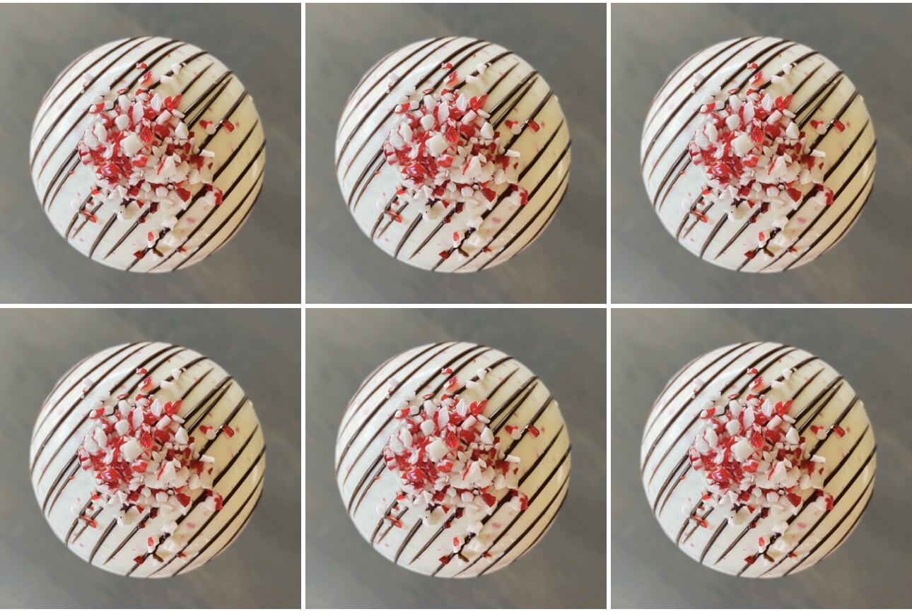 6-pack Large Peppermint Hot Cocoa Bombs (7cm Sphere)