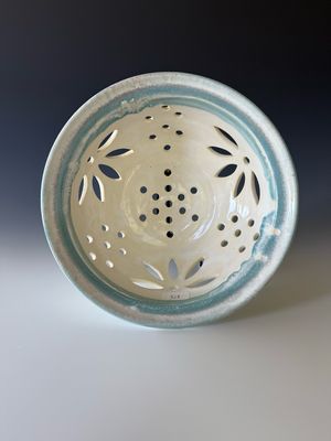 Carved Fruit Bowl or Colander, Medium