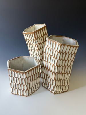 Three Piece Organic Carved Sculpture