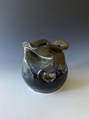 Dark Crumbled Vase