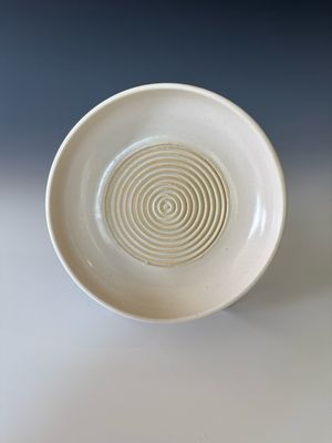 Garlic Grater, Folk Art White, Imperfect