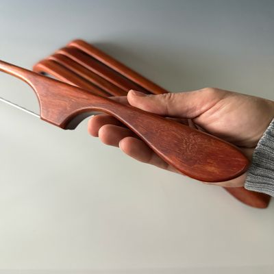 Hand Crafted Exotic Wood Bread Knife