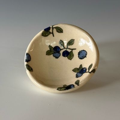 Blueberry Print Ring Dish