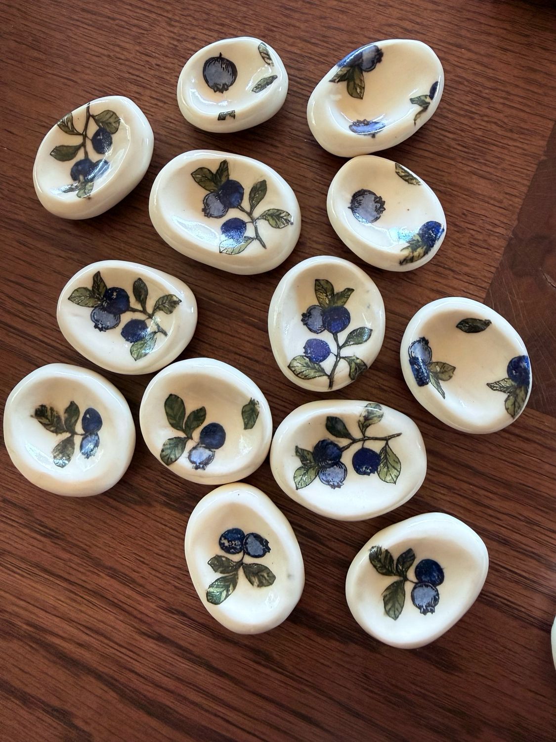 Blueberry Print Worry Stone