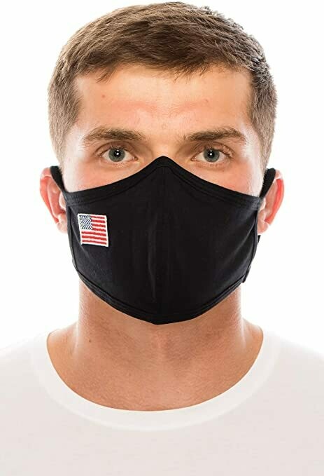 American Flag embroidered face masks unisex Washable Cloth an Reusable Protective Fabric Face masks
