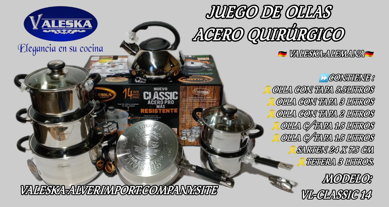 JUEGO DE 14 PIEZAS VALESKA