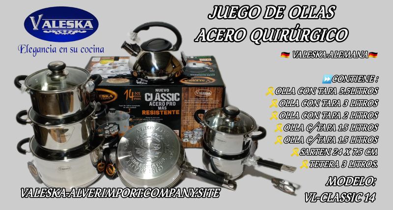 JUEGO DE 14 PIEZAS VALESKA