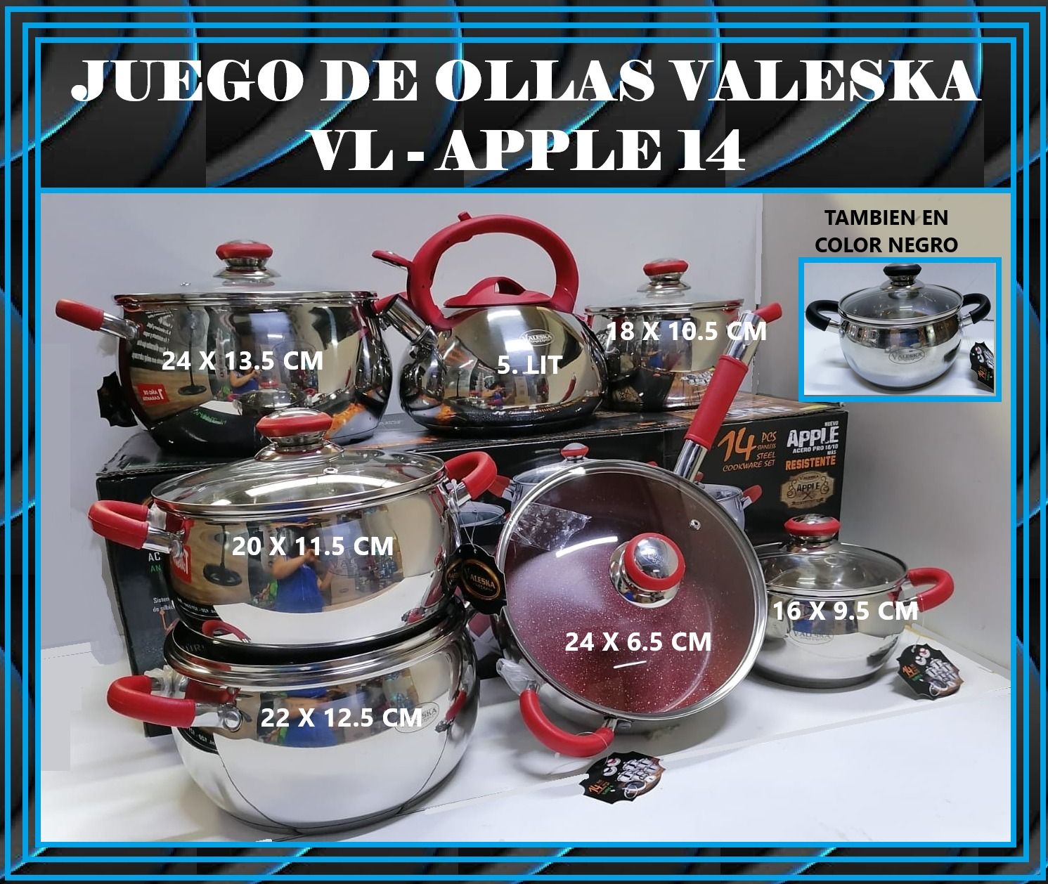 JUEGO MODELO MANZANA EN ACERO INOXIDABLE EN GRADO QUIRÚRGICO