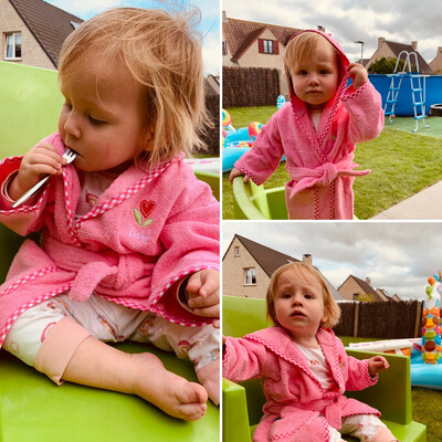Lief! Badjas Roze 1-2 Jaar