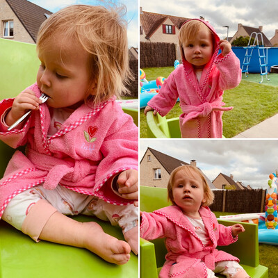 Lief! Badjas 0-1 Jaar Roze
