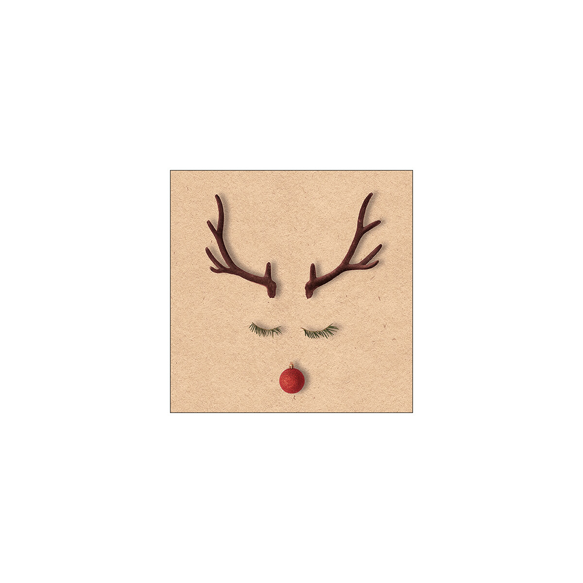 Serviet 33cm Christmas Reindeer Nature