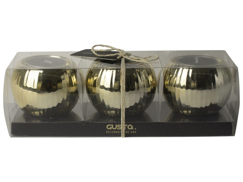 Theelichthouder Set 3 Stuks Goud
