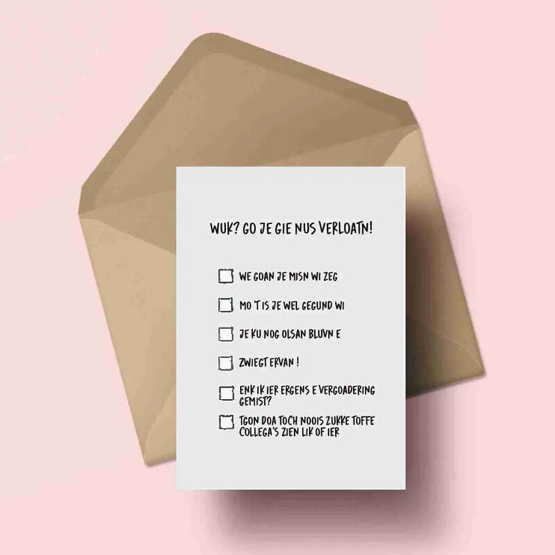 Wok go je gie nus verloatn?!