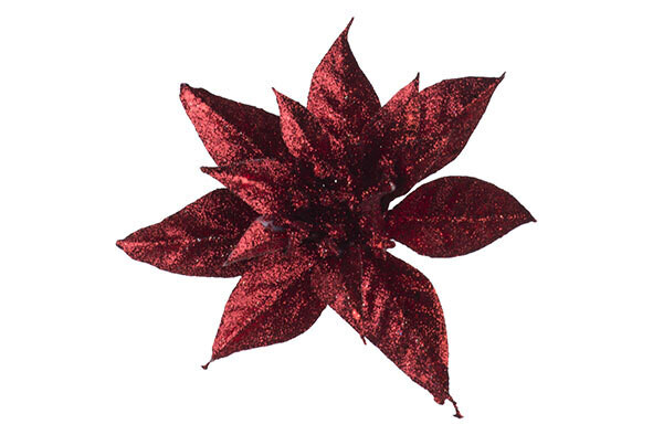 Kerstroos Clip glitter