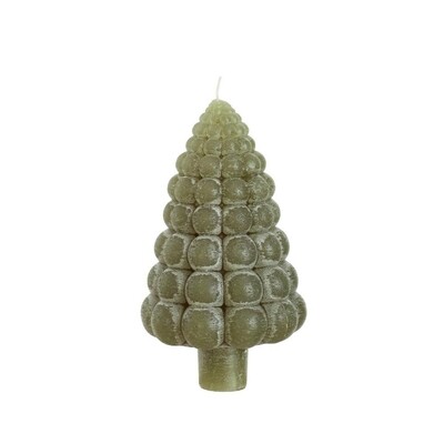 Groene boom bubbel kaars