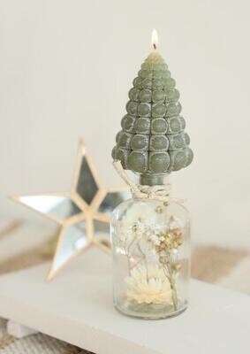 Groene boom bubbel kaars