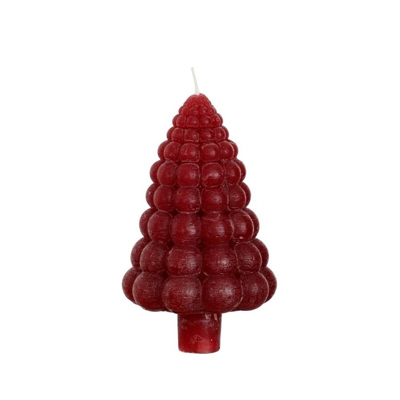 Boom bubbel kaars rood