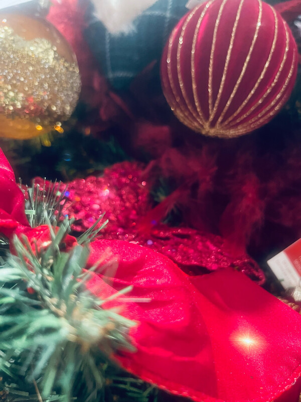 Kerstbal Bordeaux Goud