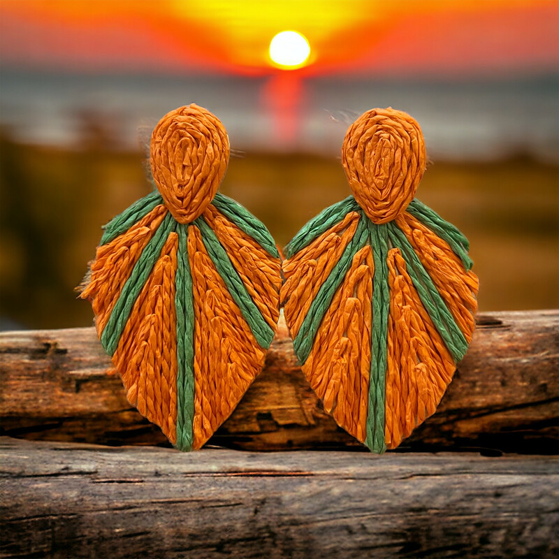 Oorbellen Ibiza Orange-Green