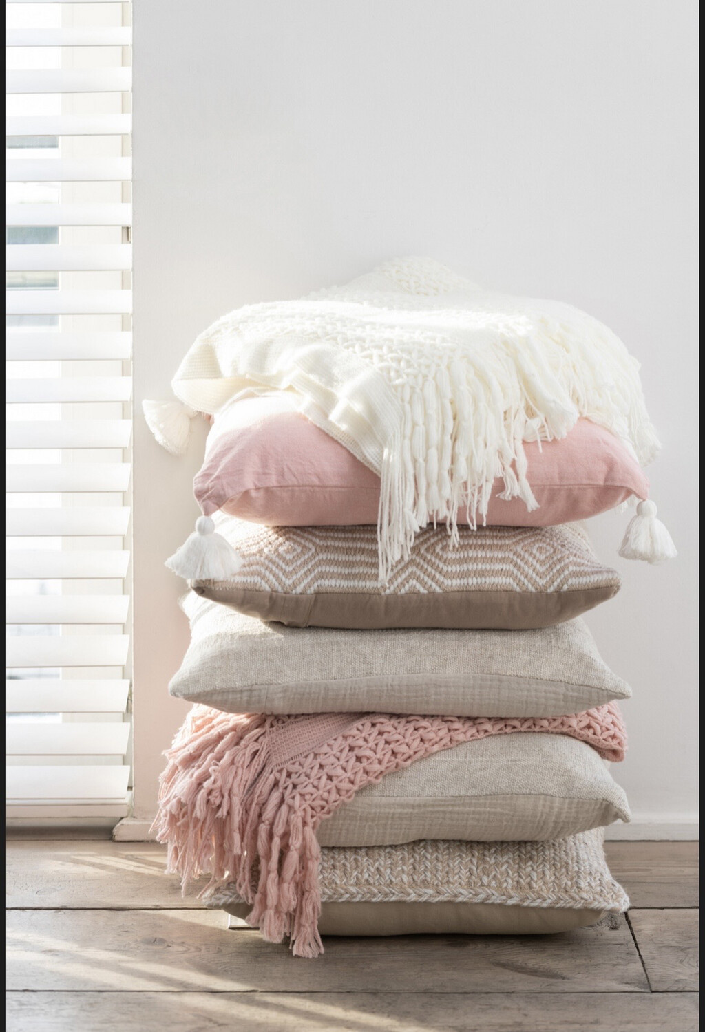 Plaid Gebreid Acryl Roze