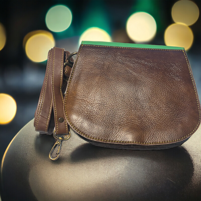 Tasje Jay Leder Green Camel