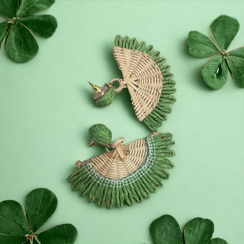 Oorbellen Green Boho