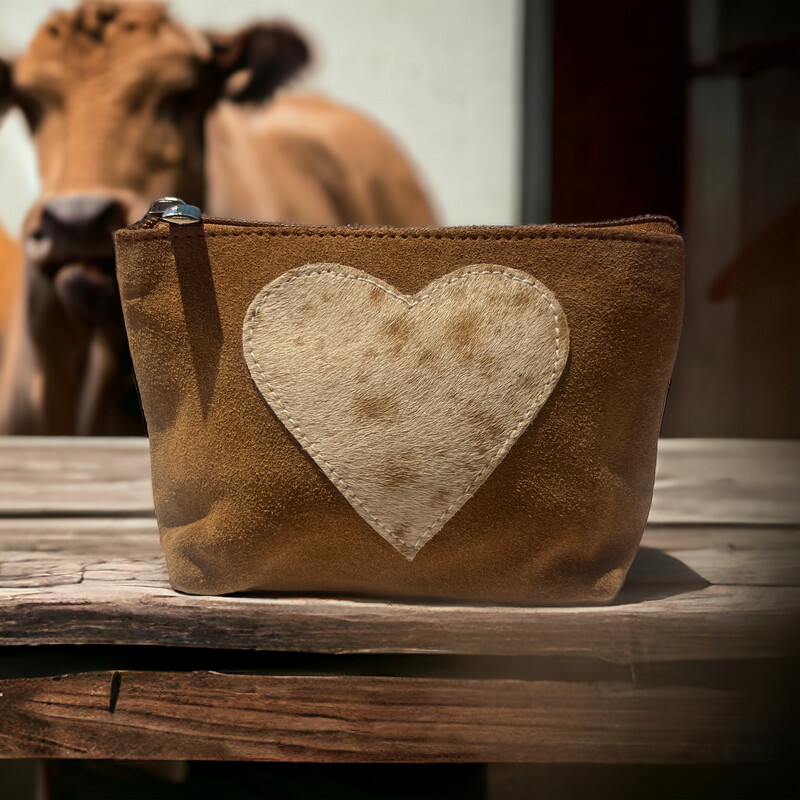 Portemonnee/ Make-Up Tas Cow Dark Heart