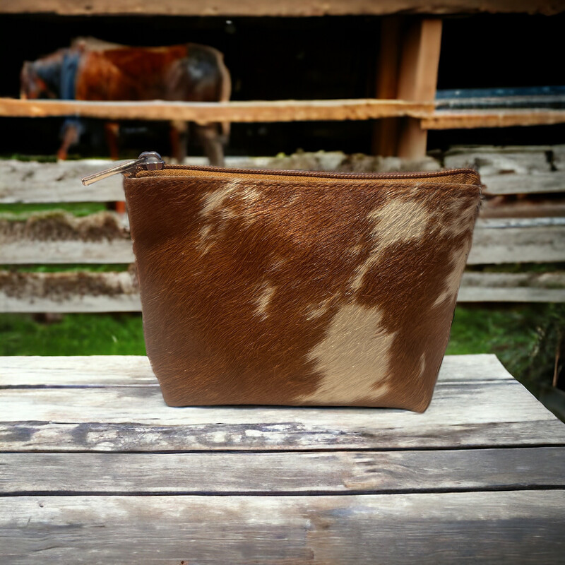 Portemonnee/ Make-up Tas Cow