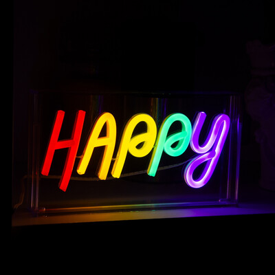 Neon Lamp HAPPY
