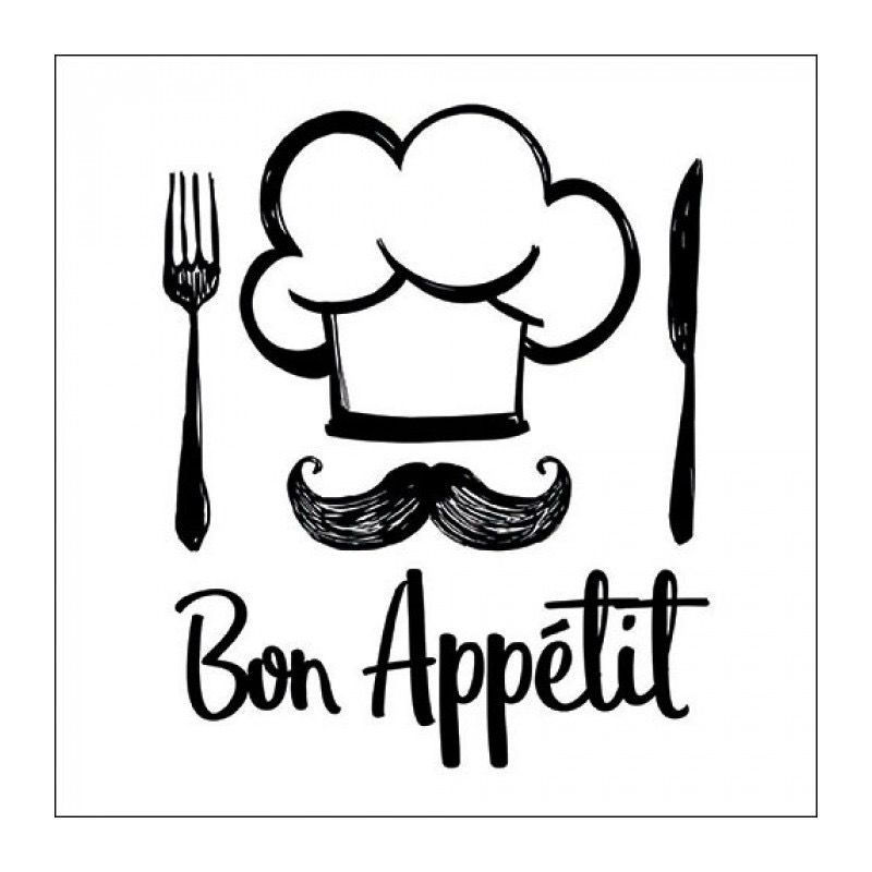 Napkin 33 Bon Appétit Chef White