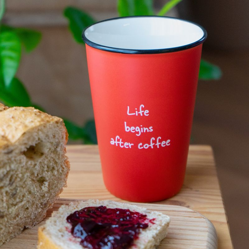 Set Van 4 Koffiemokken Met Tekst