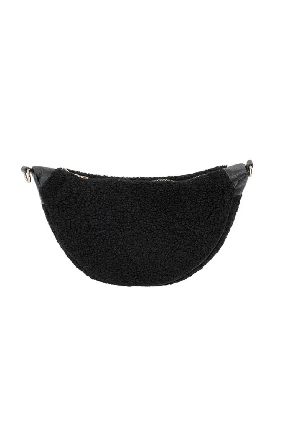 Fluffy Teddy Bag Black