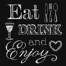 Servietten Eat, Drink Black