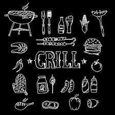 Servietten Grill Black