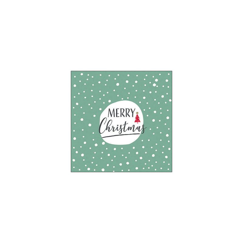 Serviet Christmas Snowflakes Green 33cm