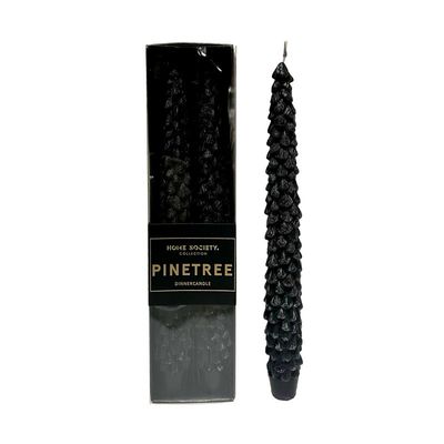 Dinnerkaarsen Pinetree Set Van 2 Black