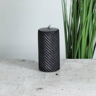 Stompkaars Glitter Zwart L