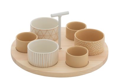 Tapasserveersset 6st bambous