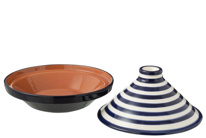 Tajine Blue Stripes