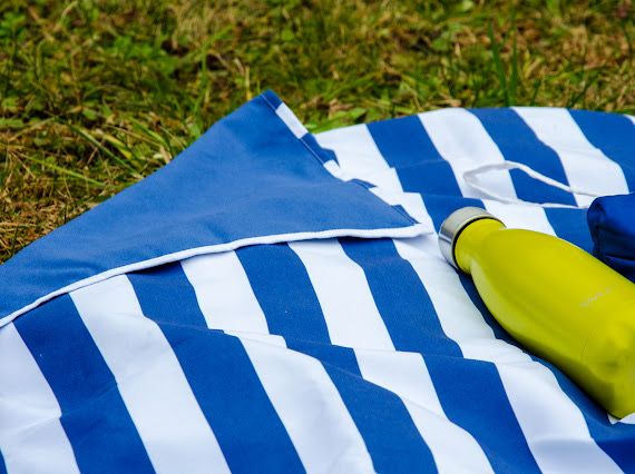 Thermisch Tasje Met Strandlaken Blauw-wit