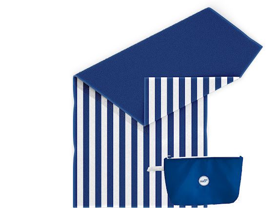 Thermisch Tasje Met Strandlaken Blauw-wit