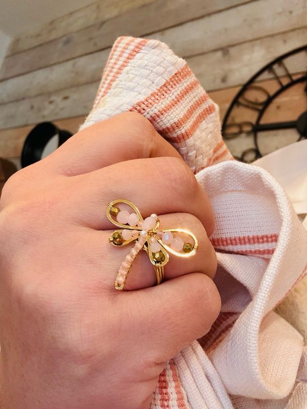 Ring Libelle Pink