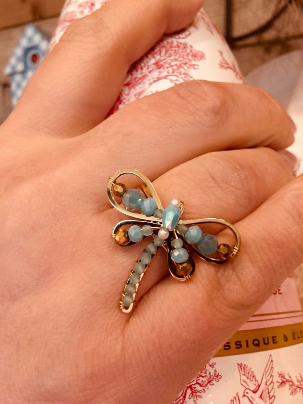 Ring Libelle Blauw